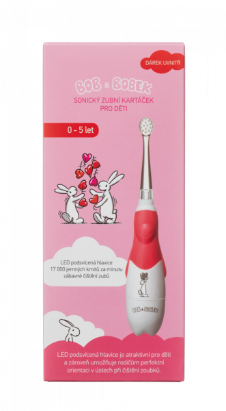 Bob i Bobek baby soniczna szczoteczka z sercami, 0-5 lata
