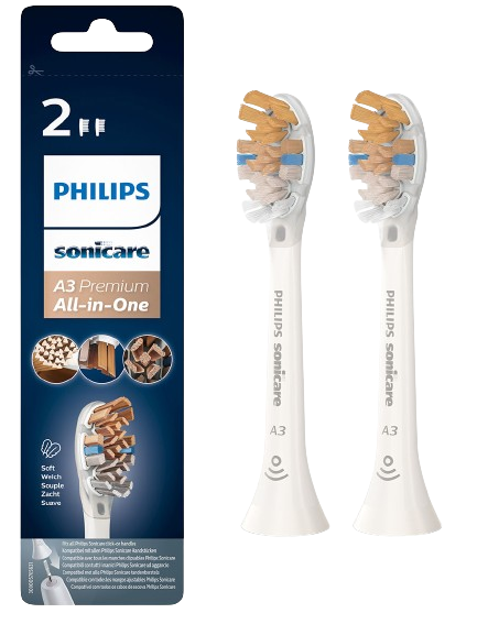 Philips Sonicare A3 Prestige White HX9092/10, zapasowa głowica, 2 szt