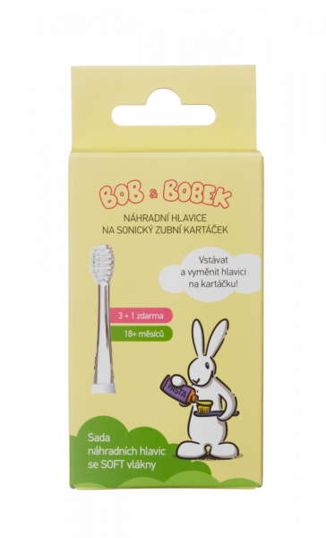 Bob a Bobek baby zapasowa głowica, 18+ miesięcy, 3 + 1 szt.