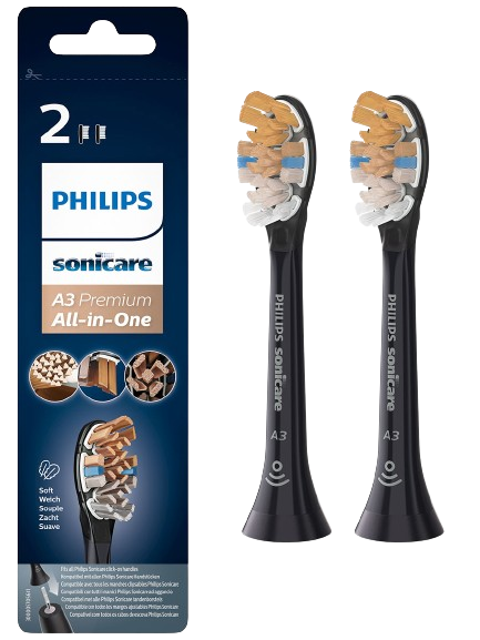 Philips Sonicare A3 Prestige Black HX9092/11, zapasowa głowica, 2 szt