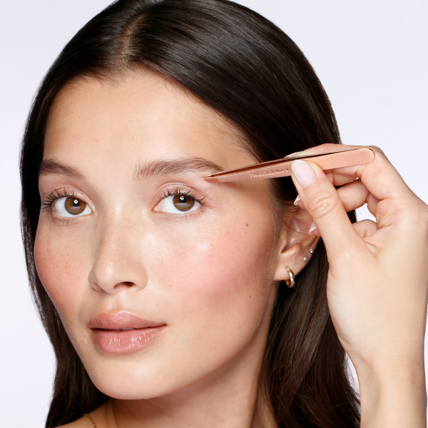 Tweezerman SLANT Tweezer pęseta z różowego złota