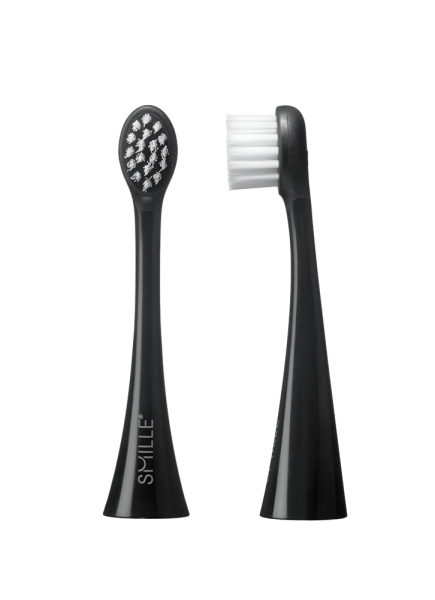 SMILLE Sonic Brush, końcówki wymienne MINI, czarne, 2 szt.