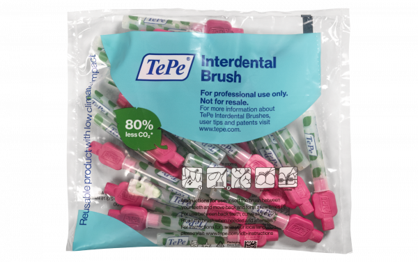 TePe Original szczoteczki międzyzębowe z bioplastiku 0,4 mm, różowe, 25 szt.