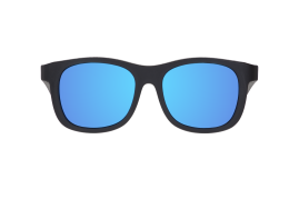 BABIATORS Polarized Navigator Jet Black, lustrzane okulary przeciwsłoneczne z polaryzacją, czarne, 0-2 lata