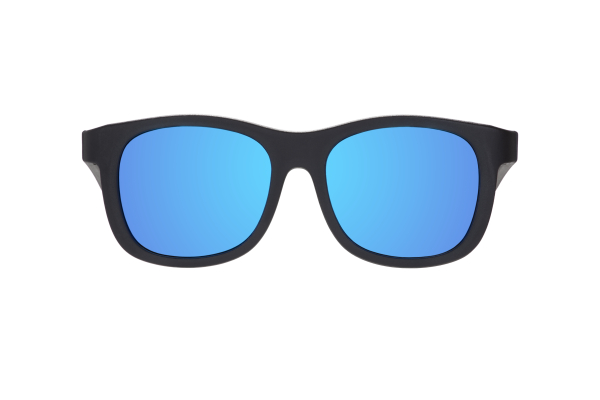 BABIATORS Polarized Navigator Jet Black, lustrzane okulary przeciwsłoneczne z polaryzacją, czarny, 0-2 lata