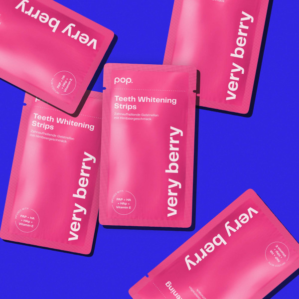 Pop Very Berry Teeth Whitening Strips, paski do wybielania zębów (7x2 szt.)