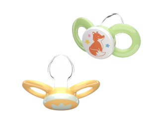 Dentistar smoczki ortodontyczne od 14 miesięcy, żółto-zielone