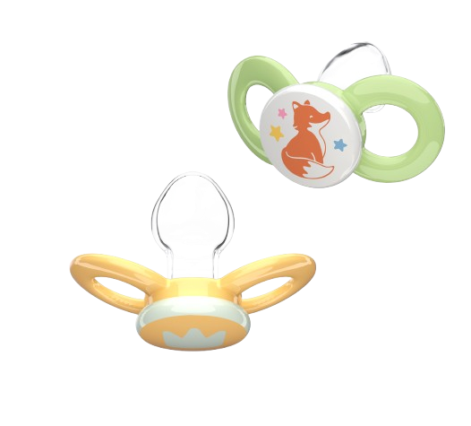 Dentistar smoczki ortodontyczne od 14 miesięcy, żółto-zielone