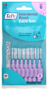 TePe Extra Soft szczoteczki międzyzębowe 1,1 mm, jasno fioletowe, 8 szt.