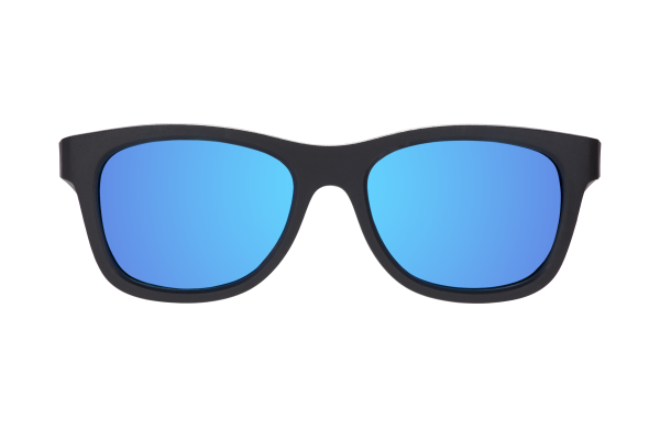BABIATORS Polarized Navigator Jet Black, lustrzane okulary przeciwsłoneczne z polaryzacją, czarne, 6+