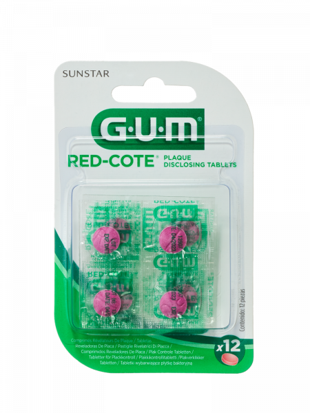 GUM Red Cote tabletki do wskazania kamienia nazębnego, 12 szt.