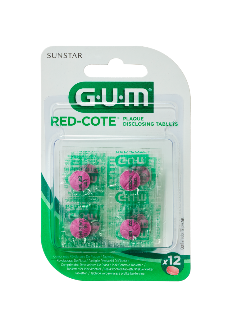 GUM Red Cote tabletki do wskazania kamienia nazębnego, 12 szt.