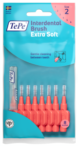 TePe Extra Soft szczoteczki międzyzębowe 0,5 mm, jasno czerwone, 8 szt.