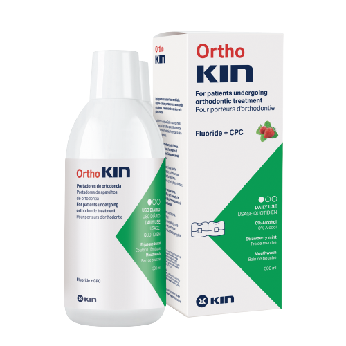 OrthoKIN płyn do płukania jamy ustnej o smaku truskawkowo – miętowym, 500 ml