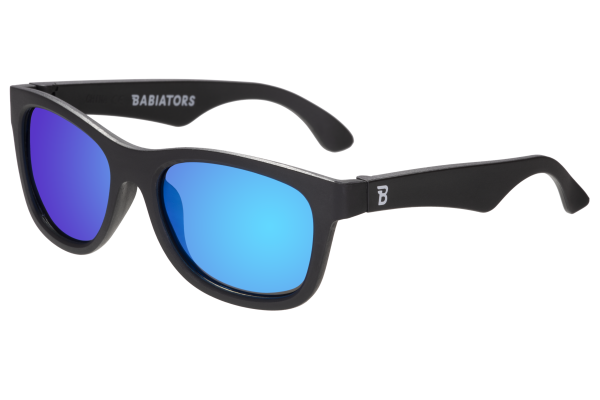 BABIATORS Polarized Navigator Jet Black, lustrzane okulary przeciwsłoneczne z polaryzacją, czarne, 6+