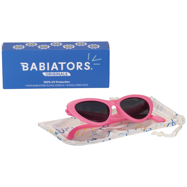 BABIATORS Cat-Eye Think Pink, okulary przeciwsłoneczne różowe, 0-2 lata