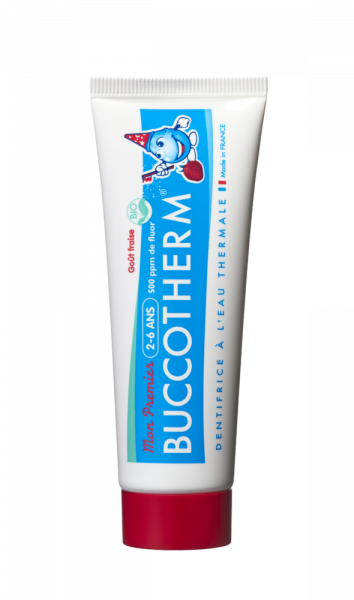 Buccotherm BIO żelowa pasta do zębów dla dzieci od 2 do 6 lat, truskawka, 50 ml