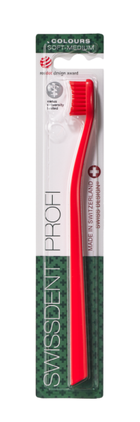 SWISSDENT COLOURS Soft-Medium czerwono-czerwona