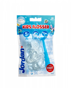 Jordan Kids Flosser łuk z nitką do czyszczenia przestrzeni międzyzębowych, 36 szt