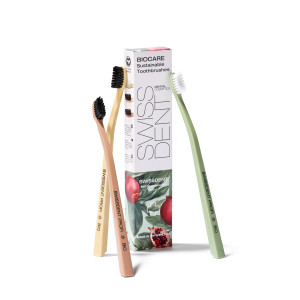 SWISSDENT BIO szczoteczka do zębów (2+1 gratis) pistacjowa, bananowa, pudrowa