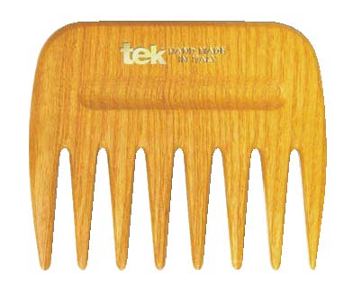 Tek AFRO COMB grzebień z szerokimi zębami w kolorze pomarańczowym