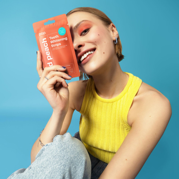 Pop Wild Peach Teeth Whitening Strips, paski do wybielania zębów (7x2 szt.)