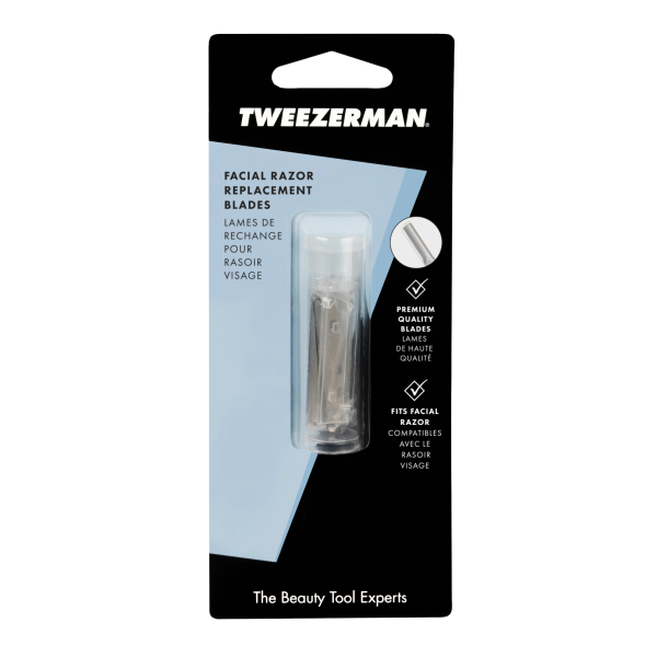Tweezerman Facial Razor - wymienne ostrza do precyzyjnego usuwania włosków z twarzy
