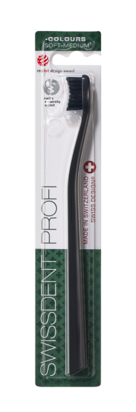 SWISSDENT COLOURS Soft-Medium, czarno - czarna