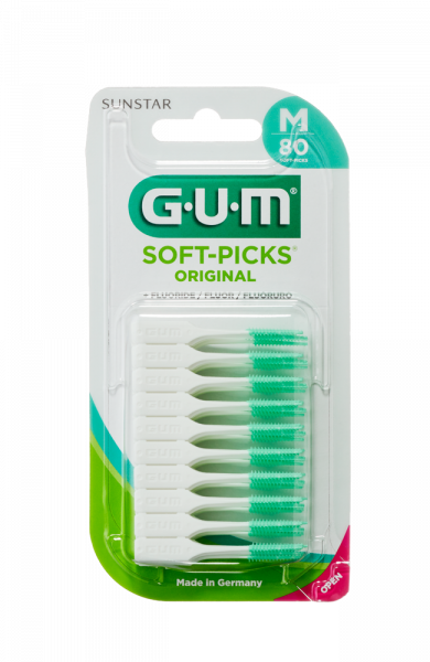 GUM Soft-Picks szczoteczka międzyzębowa do masażu z fluorkami Regular, ISO 1 (80 szt.)