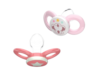 Dentistar smoczki ortodontyczne 6-14 miesięcy, różowe