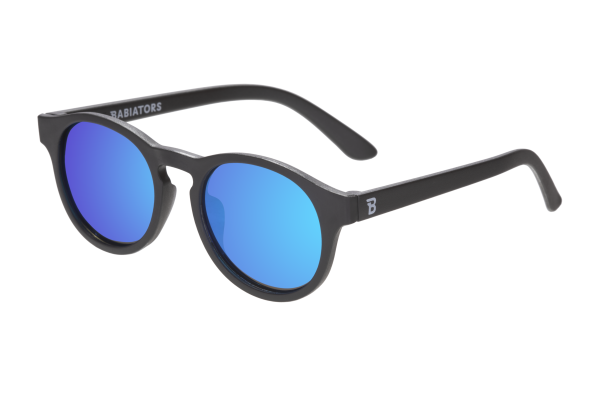 BABIATORS Polarized Keyhole Jet Black, lustrzane okulary przeciwsłoneczne z polaryzacją, czarny, 6+ lat