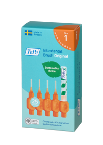 TePe Original szczoteczki międzyzębowe z bioplastiku 0,45 mm, pomarańczowe, 25 szt.