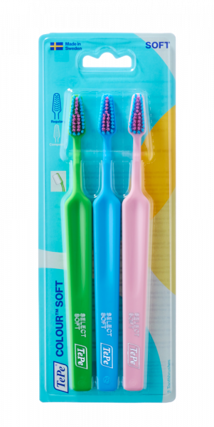 TePe Select Colour soft, zestaw szczoteczek do zębów, 2+1 gratis