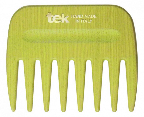 Tek AFRO COMB grzebień z szerokimi zębami w kolorze żółto-zielonym