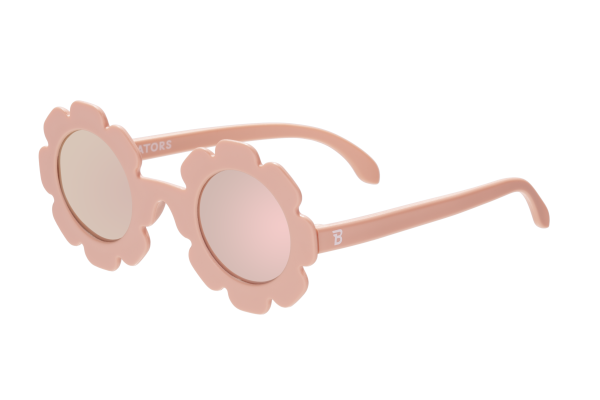 BABIATORS Polarized Flower Peachy Keen, lustrzane okulary przeciwsłoneczne z polaryzacją, brzoskwinia, 0-2 lata