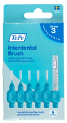 TePe Original międzyzębowe szczoteczki z bioplastiku 0,6 mm, niebieski, 6 sztuk, pudełko