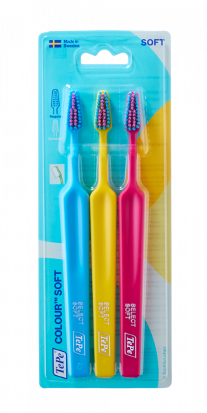 TePe Select Colour soft, zestaw szczoteczek do zębów, 2+1 gratis