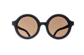 BABIATORS Original Round Jet Black, okulary przeciwsłoneczne czarne, 0-2 lata